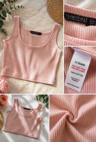 Tsawitfirst girls pink - pink, ribbed
