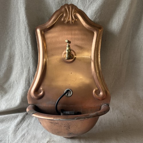 Copper water fountain wall - copper,
