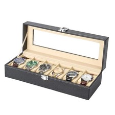 6 Slot Watch Box Display Case