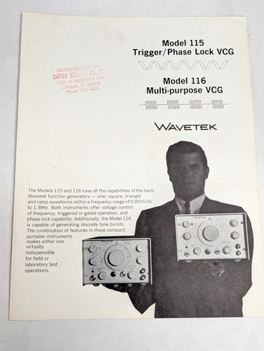 Wavetek model 115 - model, vcg