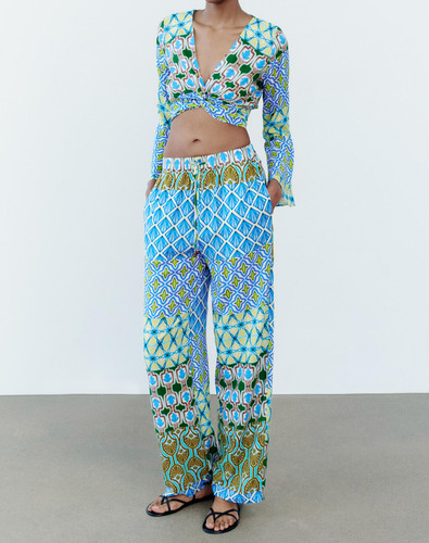 Zara printed crop - printed,