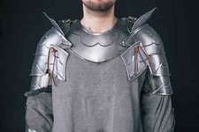 Medieval pauldrons and gorget