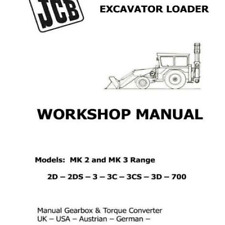 Workshop Manual for JCB 3 3C