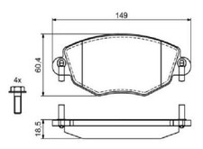 Original bosch brake pad set - original,