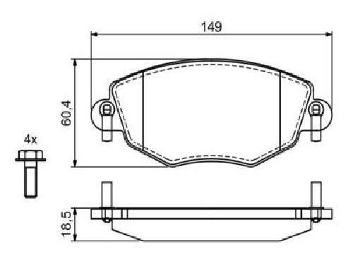 Original bosch brake pad - original,