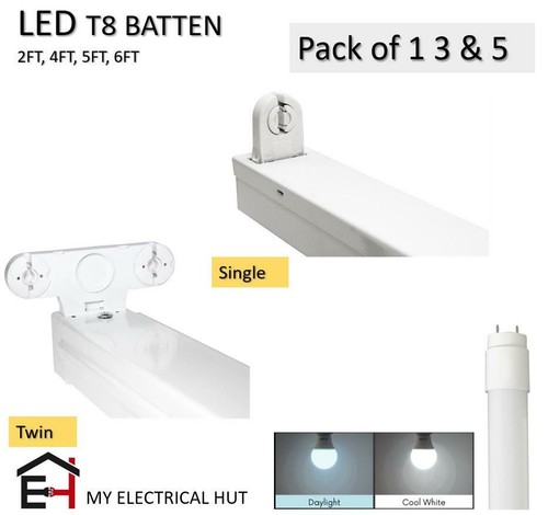 Batten fitting fixture led - t8,