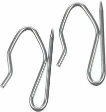 METAL CURTAIN PIN HOOKS STRONG SILVER CLIP PLEAT FOR HEADING TAPE FRENCH PINCH 