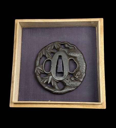 Japan antique tsuba - japan, bamboo