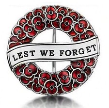 Wreath Red Poppies Enamel
