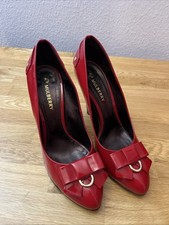 Mulberry Women's Size Eu41/ Uk8 red leather high heels shoes Perfect condition