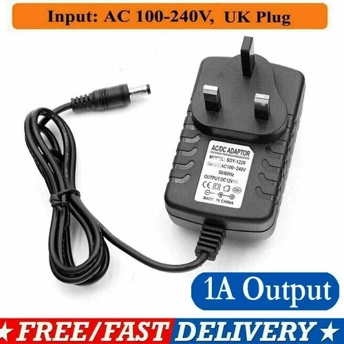 12v dc uk plug - 1a/2a/3a/5a,