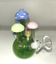 Mushroom glass novelty bong - Mushroom spore glass waterpipe, toadstool bong