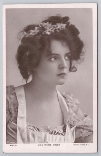 Rppc miss mabel green actress - rppc,