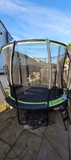 JUMPFLEX 10ft Trampoline with Enclosure Black and Green