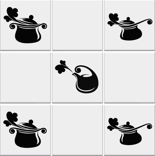 Kitchen tile stickers pot - kitchen,