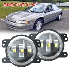 4 Inch LED Front Round Fog Lights Lamps Set L+R DRL For Dodge Intrepid 1993-2004