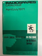 RADIO SPARES CATALOGUE APRIL/JULY 1971 RARE VINTAGE