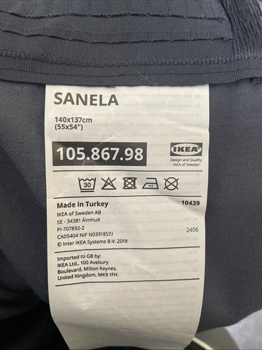 Sanela navy curtains pair - curtains, 2