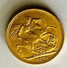 Superb Queen Victoria 1875 , “M” , Full Gold Sovereign 