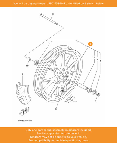 Yamaha cast wheel front - wheel,,