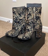 ASH BLACK AND GOLD FLORA ANKLE