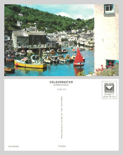 Vintage postcard polperro - postcard,