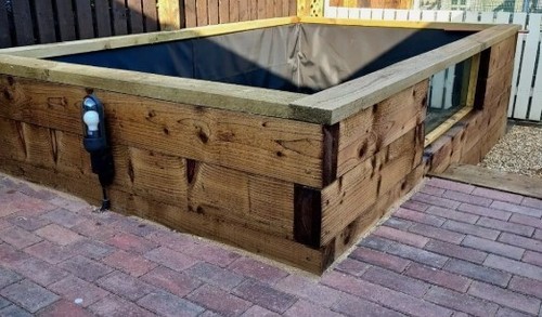 Railway sleeper pond kit - railway,