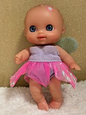5" Berenguer Doll (preloved) Blue Eyes and Toothy Smile with Fairy Outfit