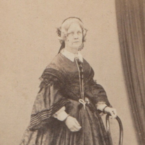 Cdv lady patterned - lady, crinoline