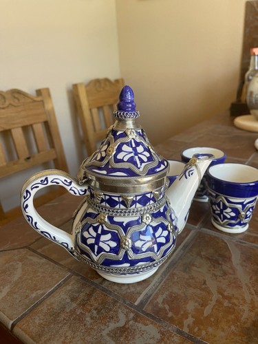 Vintage moroccan ceramic tea - vintage,
