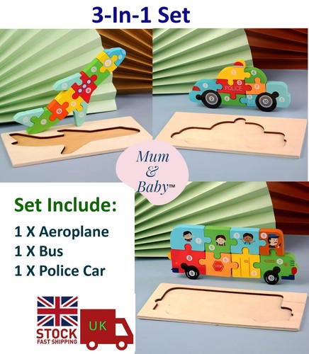 Kids educational wooden - wooden, jigsaw
