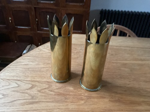 Ww1 pair brass trench - ww1,