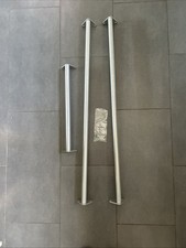 IKEA Pax Silver- Coloured Wardrobe Rails. 2 X 96 cms, 1 X 46 cms.