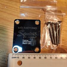 USED 2002 Squier by Fender 20th Anniversary Embossed Neckplate Strat Tele Chrome
