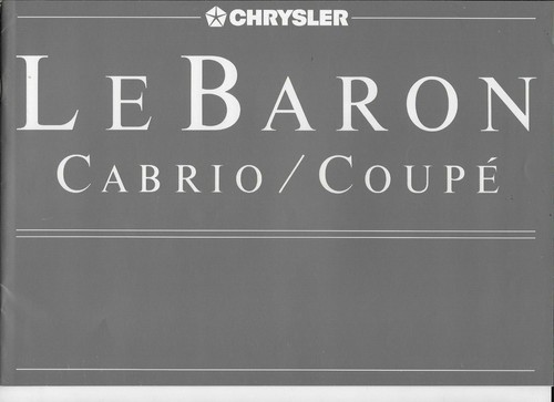 Chrysler baron cabrio - chrysler,