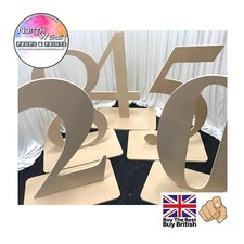4ft Freestanding Large Big Wooden Giant MDF Birthday Numbers Party Event