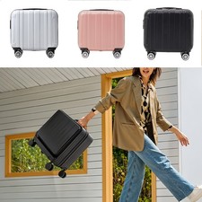 18" Compact Suitcase Luggage Cabin Case on Wheels w/ 10PC Travel Accessories Set
