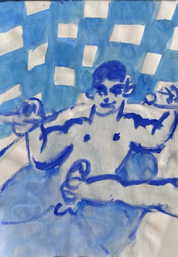 Erotic figure painting - -, bath