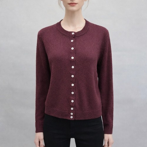 Zara burgundy textured button - textured,