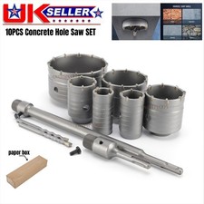 10Pieces TCT Core Drill Set Concrete Brick Cement Wall Drill Bit Hole Saw Cutter