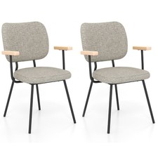 Set of 2 Dining Chairs Padded