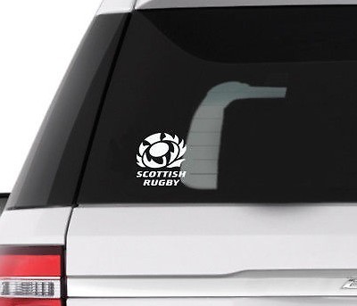 Scottish rugby car sticker - rugby,