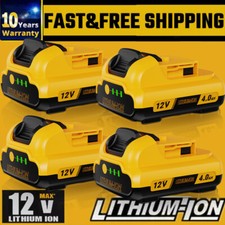 4X-1X 4.0Ah Battery For DeWalt 12V/10.8V DCB123 DCB126 DCB127 DCB120 DCB124 LED