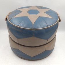Mid Century Vinyl Pouffe