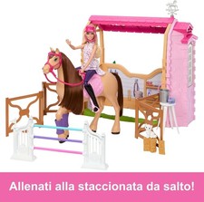 Barbie Horse Stable With Doll And 25 Accessories Ultimate Stable MATTEL JDN43