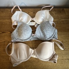 Girls Bras - 3 part set grey white nude- Angel From M&S Girls Size 30B