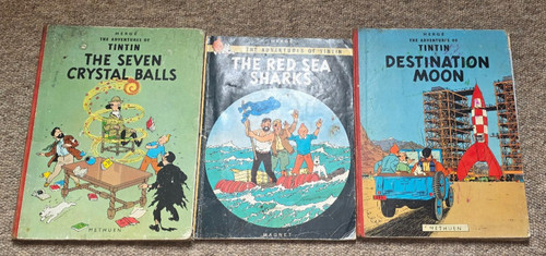 Tintin books mixed set - tintin,