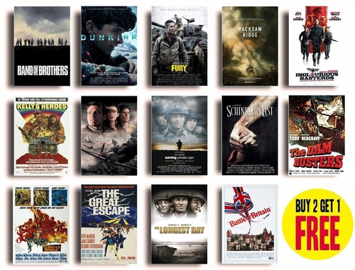 Classic ww2 movie posters - a3,
