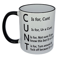 C Is For Acunt Coffee Mug Rude Funny Novelty Secret Santa Gift Present Birthday