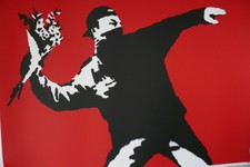 Banksy LOVE IS IN THE AIR FLOWER THROWER Limited edition Un Signed 1/500 WCP